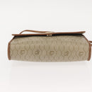 Christian Dior Honeycomb Canvas Shoulder Bag PVC Gold Beige Auth 147886-9