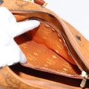 MCM Logogram Vicetos Hand Bag PVC Leather Brown Gold Auth 147887-20