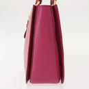 Miu Miu Madras Hand Bag Leather Pink Gold Auth 147888-4