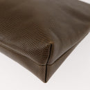 Salvatore Ferragamo Vala Shoulder Bag Leather Khaki Gold Auth 147889-13