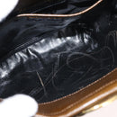 Salvatore Ferragamo Vala Shoulder Bag Leather Khaki Gold Auth 147889-16