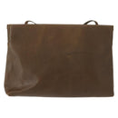 Salvatore Ferragamo Vala Shoulder Bag Leather Khaki Gold Auth 147889-3