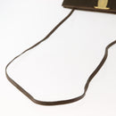 Salvatore Ferragamo Vala Shoulder Bag Leather Khaki Gold Auth 147889-7