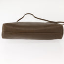 Salvatore Ferragamo Vala Shoulder Bag Leather Khaki Gold Auth 147889-9