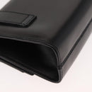 Salvatore Ferragamo Chain Vala Shoulder Bag Leather Black Gold Auth 147890-16