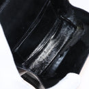 Salvatore Ferragamo Chain Vala Shoulder Bag Leather Black Gold Auth 147890-10