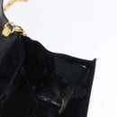 Salvatore Ferragamo Chain Vala Shoulder Bag Leather Black Gold Auth 147890-19