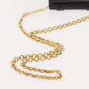 Salvatore Ferragamo Chain Vala Shoulder Bag Leather Black Gold Auth 147890-7