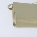 CELINE Shoulder Bag Leather Beige Gold Auth 147891-16