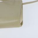 CELINE Shoulder Bag Leather Beige Gold Auth 147891-17