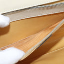 CELINE Shoulder Bag Leather Beige Gold Auth 147891-11