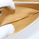 CELINE Shoulder Bag Leather Beige Gold Auth 147891-22