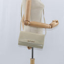 CELINE Shoulder Bag Leather Beige Gold Auth 147891-23