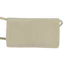 CELINE Shoulder Bag Leather Beige Gold Auth 147891-2