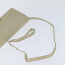 CELINE Shoulder Bag Leather Beige Gold Auth 147891-7