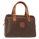 CELINE Macadam Canvas Hand Bag PVC Brown Gold Auth 147895-1