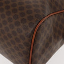 CELINE Macadam Canvas Hand Bag PVC Brown Gold Auth 147895-11