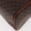 CELINE Macadam Canvas Hand Bag PVC Brown Gold Auth 147895-13