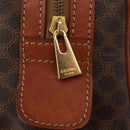 CELINE Macadam Canvas Hand Bag PVC Brown Gold Auth 147895-14