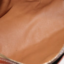 CELINE Macadam Canvas Hand Bag PVC Brown Gold Auth 147895-16