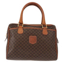 CELINE Macadam Canvas Hand Bag PVC Brown Gold Auth 147895-2