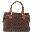 CELINE Macadam Canvas Hand Bag PVC Brown Gold Auth 147895-3