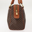 CELINE Macadam Canvas Hand Bag PVC Brown Gold Auth 147895-5