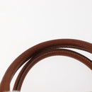 CELINE Macadam Canvas Hand Bag PVC Brown Gold Auth 147895-8