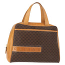 CELINE Macadam Canvas Hand Bag PVC Brown Gold Auth 147897-1