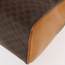 CELINE Macadam Canvas Hand Bag PVC Brown Gold Auth 147897-11