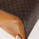 CELINE Macadam Canvas Hand Bag PVC Brown Gold Auth 147897-12