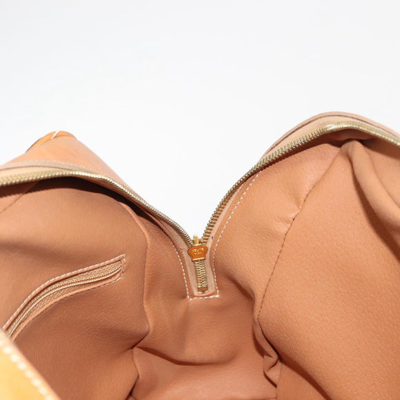 CELINE Macadam Canvas Hand Bag PVC Brown Gold Auth 147897