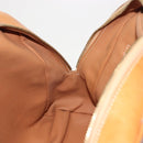 CELINE Macadam Canvas Hand Bag PVC Brown Gold Auth 147897-18