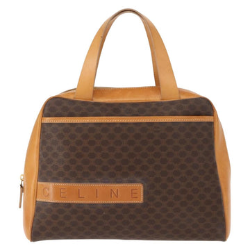 CELINE Macadam Canvas Hand Bag PVC Brown Gold Auth 147897 - 0
