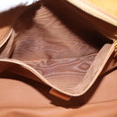 CELINE Macadam Canvas Hand Bag PVC Brown Gold Auth 147897-20