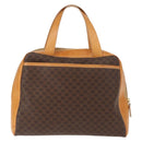 CELINE Macadam Canvas Hand Bag PVC Brown Gold Auth 147897-3