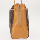 CELINE Macadam Canvas Hand Bag PVC Brown Gold Auth 147897-4