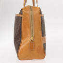 CELINE Macadam Canvas Hand Bag PVC Brown Gold Auth 147897-5