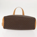 CELINE Macadam Canvas Hand Bag PVC Brown Gold Auth 147897-9