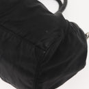 PRADA Hand Bag Nylon Black Silver Auth 147899-11