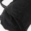 PRADA Hand Bag Nylon Black Silver Auth 147899-12
