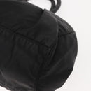 PRADA Hand Bag Nylon Black Silver Auth 147899-13