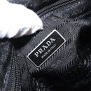 PRADA Hand Bag Nylon Black Silver Auth 147899-16