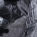 PRADA Hand Bag Nylon Black Silver Auth 147899-17