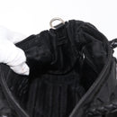 PRADA Hand Bag Nylon Black Silver Auth 147899-19