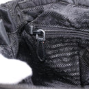 PRADA Hand Bag Nylon Black Silver Auth 147899-20