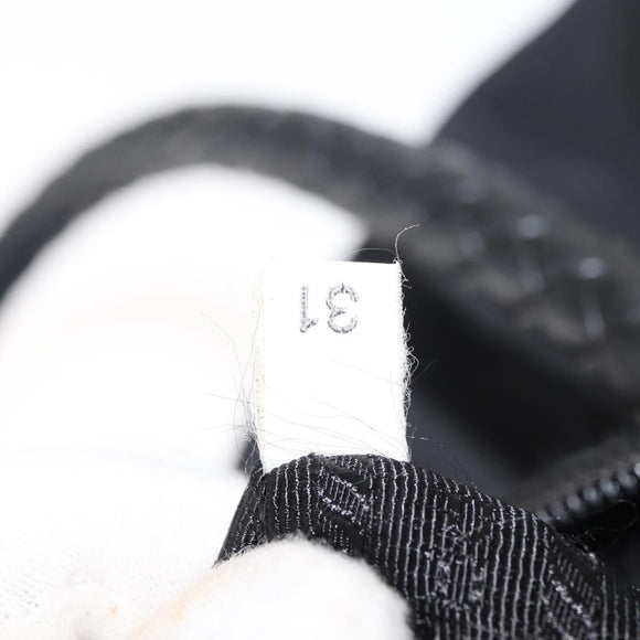 PRADA Hand Bag Nylon Black Silver Auth 147899