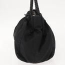 PRADA Hand Bag Nylon Black Silver Auth 147899-5