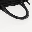 PRADA Hand Bag Nylon Black Silver Auth 147899-7