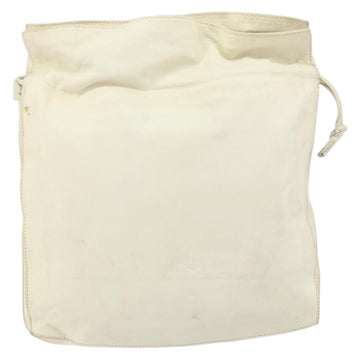LOEWE Anagram Shoulder Bag Leather White Auth 147902 - 0